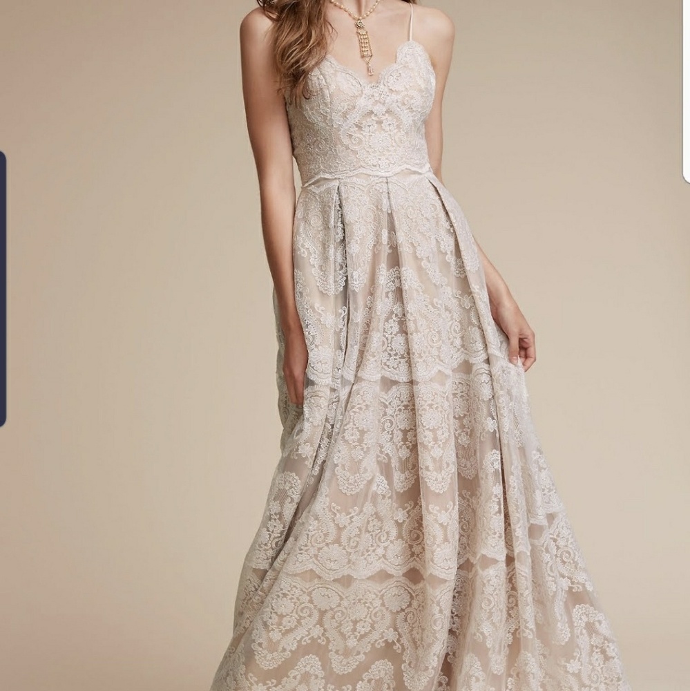 BHLDN lace wedding dress with pockets!!